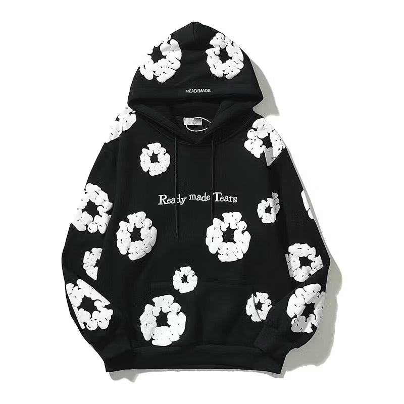 READYMADE x Denim Tears Cotton Wreath Hoodie 'Black/White'